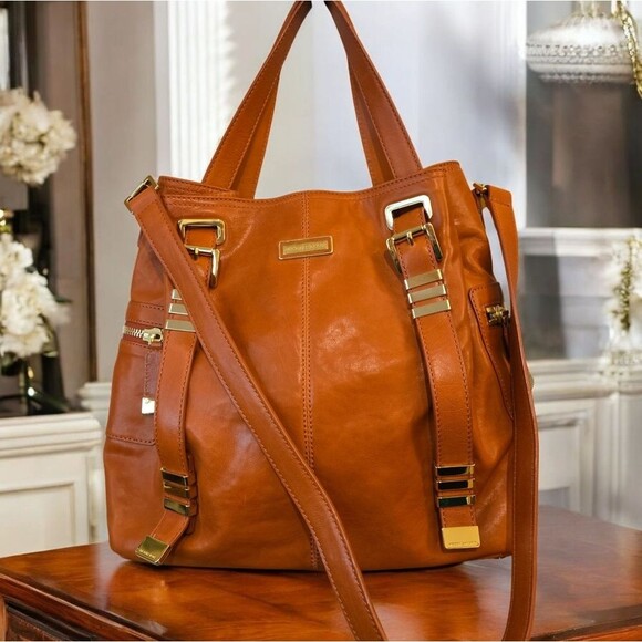 Michael Kors Collection Handbags - Michael Kors Collection Darrington Large Camel Color Leather Bag